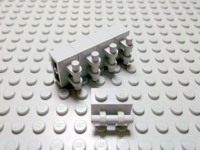 Lego 5 Steine 1x2 mit Griff althellgrau 30236 Set 7045 7127 5976 7181