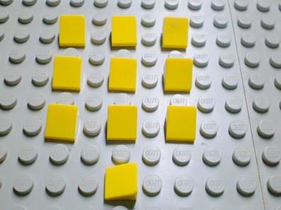 Lego 10 Dachsteine gelb 1x1 30 Grad 54200 oder 50746 Set 8037 9334 5767 6751