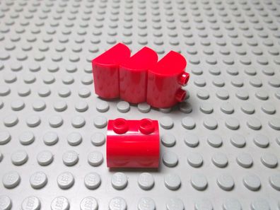 Lego 4 Halbrundsteine 2x2 rot 30165 Set 8059 9446 5866 7744