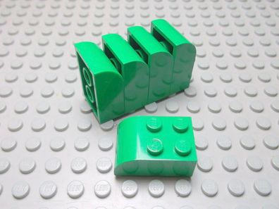 Lego 5 Halbrunde Steine 2x3 grün 6215 Set 7636 6862 8679 8678