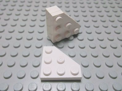Lego 4 Platten 3x3 diagonale Ecke weiß 2450 Set 7065 4022 7739 8096