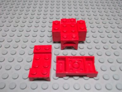 Lego 6 Platten 2x4 Kotflügel in rot 3788