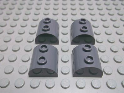Lego 4 Halbrundsteine 2x2 neudunkelgrau 30165 Set 6208 8671 7659 7680