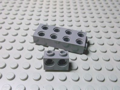 Lego 5 Lochsteine 1x2 2 Löcher neudunkelgrau 32000 Set 7751 8137 7079 8108