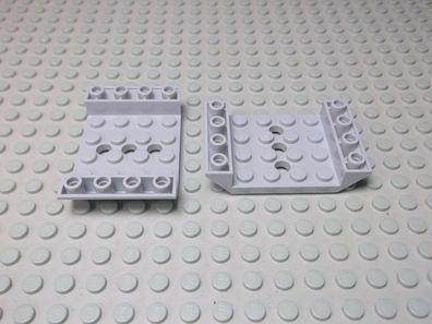 Lego 2 Steine negativ 45 Grad 6x4 3 Löcher neuhellgrau 60219 Set 2263 8969 9500
