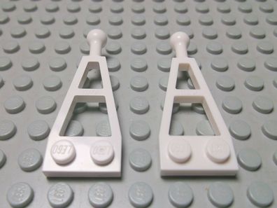 Lego 2 Deichsel mit Kugelkopf weiß 1x2 2508 Set 6597 10152 6938 8144
