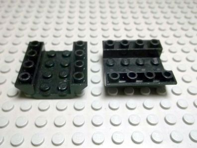 Lego 2 Schrägsteine negativ 45 Grad 4x4 schwarz 4854 Set 6497 6155 8039 7783