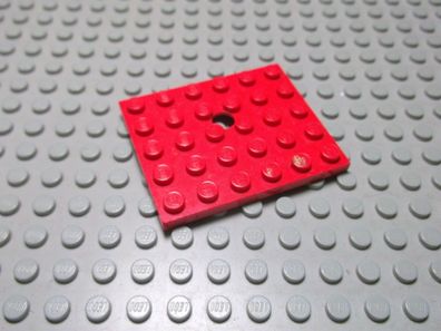 Lego 1 Platte rot 5x6 mit Loch 711 Set 377 331 374 336 371 332 310 372 337