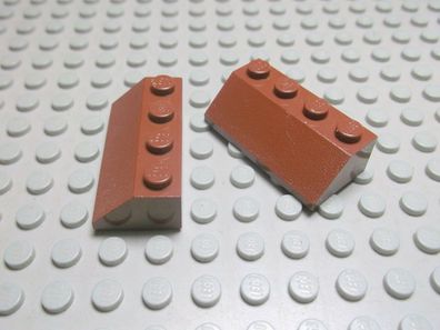 Lego 2 Schrägsteine 2x4 45 Grad altbraun 3037 Set 7124 7144 7184 4491 7186