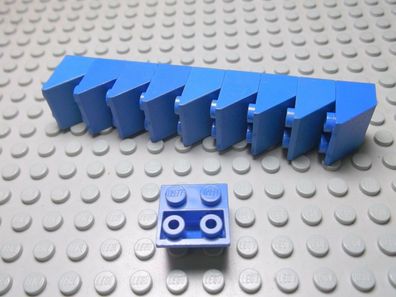Lego 10 Negativ Steine 45 Grad 2x2 blau Nummer 3660