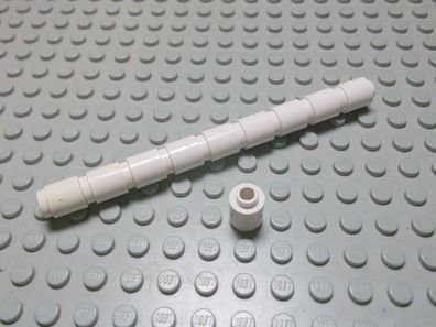 Lego 10 Runde hohle weiße Steine 1x1 3062b