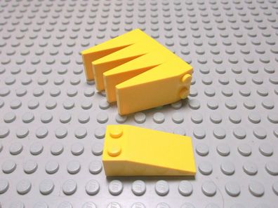 Lego 5 Schrägsteine 18 Grad 2x4 gelb 30363 Set 6863 7047 4203 7141