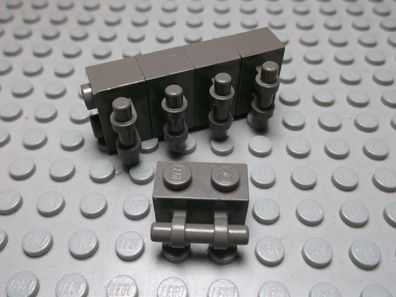Lego 5 Steine 1x2 mit Griff altdunkelgrau 30236 Set 7419 5955 10019 4990