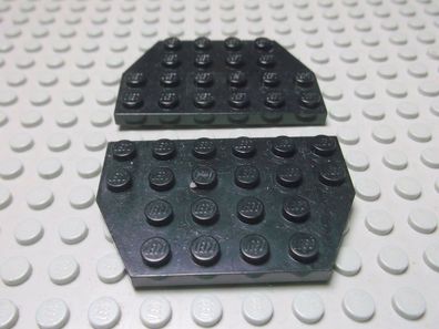 Lego 2 Platten 4x6 2 diagonale Ecken schwarz 32059 Set 7133 8076 7780 4998
