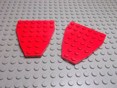 Lego 2 Platten für Boot 6x7 rot 2625 Set 6057 6353 6542 1054 1660