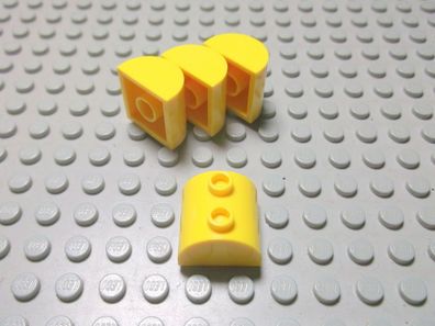 Lego 4 Halbrundsteine 2x2 gelb 30165 Set 4888 5884 7243 7044