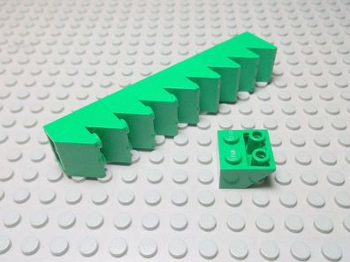 Lego 10 Negativ Steine 45 Grad 2x2 grün 3660 Set 4203 5868 7998 4589