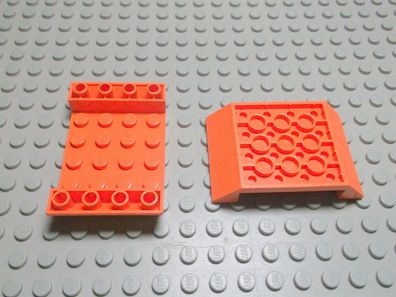 Lego 2 Schrägsteine negativ 45 Grad 6x4 orange 30283 Set 6575 6586