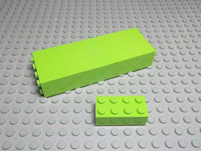 Lego 10 Basic Steine 2x4 hoch lime hellgrün Nummer 3001