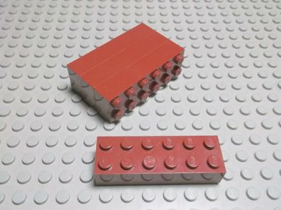 Lego 4 Basic Steine 2x6 hoch neubraun 2456 Set 4737 7021 9334 7753