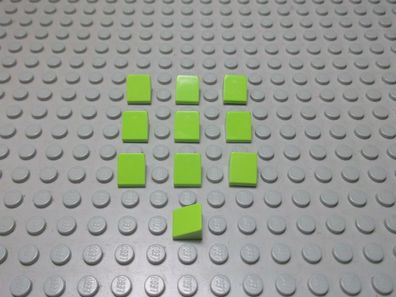 Lego 10 Dachsteine lime hellgrün 1x1 2 3 30 Grad 54200 o. 50746 Set 8114 8959