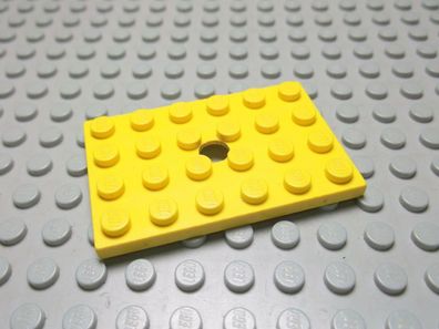 Lego 1 Platte gelb 4x6 mit Loch 709 Set 333 381 376 1 310 371 335