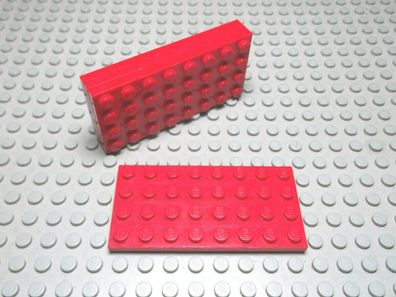 Lego 4 Flache Platten rot 4x8 3035 Set 10222 128 570 8157 330