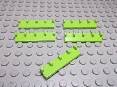 Lego 5 lime hellgrün 1x4 Autodach Halter vertikal 4625 Set 7133