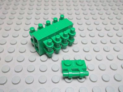 Lego 10 Platten 1x2 mit Griff grün Nummer 2540