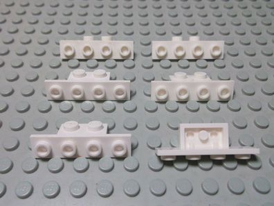 Lego 6 Winkel Träger 1x2 - 1x4 weiß 2436 Set 1818 7592 4587 6389