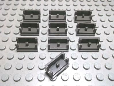Lego 10 Scharnier Unterteile 1x2 altdunkelgrau 3937 Set 7047 6098 7141 7313
