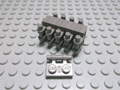 Lego 10 Platten 1x2 mit Griff altdunkelgrau Nummer 2540