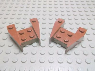 Lego 2 Keilsteine Doppelkeil altbraun 3x4 2399 Set 7128