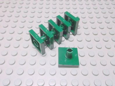 Lego 6 Fliesen 2x2 mit Pin dunkelgrün 2460 Set 7626 7036 7625