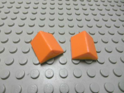 Lego 2 Firststeine 2x2 45 Grad orange 3043 Set 3843