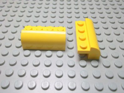 Lego 2 Bogensteine 2x4x1 gelb 6081 Set 3826 8292 4404 4888