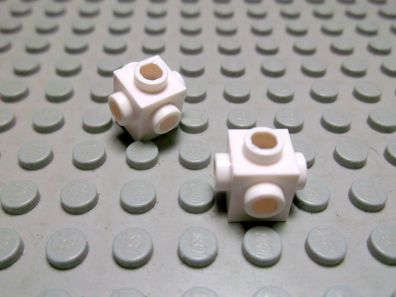 Lego 2 Steine 1x1 Nieten auf 4 Seiten weiß 4733 Set 7998 7990 10030 8639