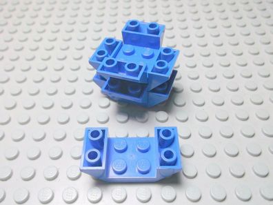 Lego 5 Schrägsteine negativ 45 Grad 4x2 blau Nummer 4871