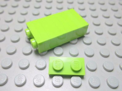 Lego 10 Platten flach 1x2 Noppen offen lime hellgrün 3023 Set 8708 8147 8190