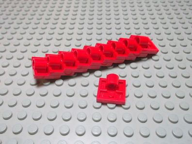 Lego 10 Platten 2x2 mit 1 Loch rot 2444 Set 4552 8081 7665 2506