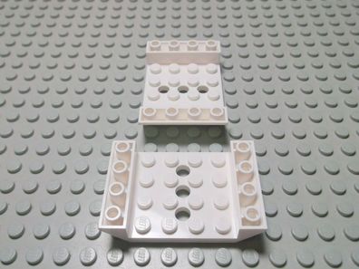 Lego 2 Steine negativ 45 Grad 6x4 mit 3 Löcher weiß 60219 Set 4440 4641 8638