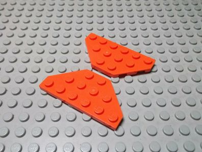 Lego 2 Platten 3x6 2x diagonale Ecken orange 2419 Set 3827 3818 3834 4508