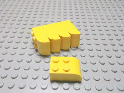 Lego 5 Halbrunde Steine 2x3 gelb 6215 Set 4406 10020 10236 5886