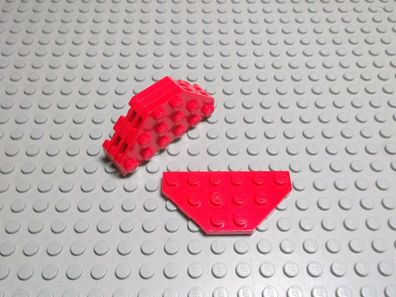 Lego 4 Platten 3x6 2x diagonale Ecken rot 2419 Set 4209 5581 4537 1682