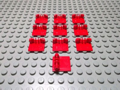Lego 10 Scharnier Oberteile 2x2 rot 6134 Set 2774 4544 4754 4541