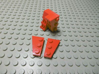 Lego 4 paar Flügelplatten 2x3 rot Re 43722 Li 43723 Set 4955 31029 9446 8142