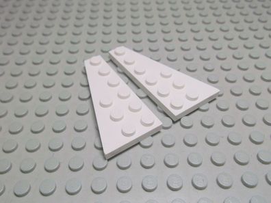 Lego 1 Paar Flügelplatten Keile 6x3 weiß 54384 links 54383 rechts Set 8037 7636