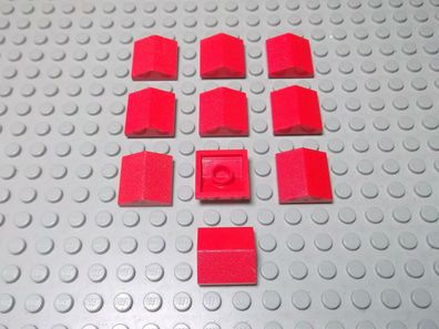 Lego 10 Firststeine 2x2 33 Grad Rot Nummer 3300