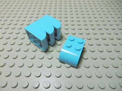 Lego 4 Halbrunde Steine 2x3 medium azure 6215 Set 10704 41346 10728 31062