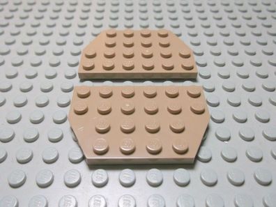 Lego 2 Platten 4x6 2 diagonale Ecken dunkeltan 32059 Set 7627 7018